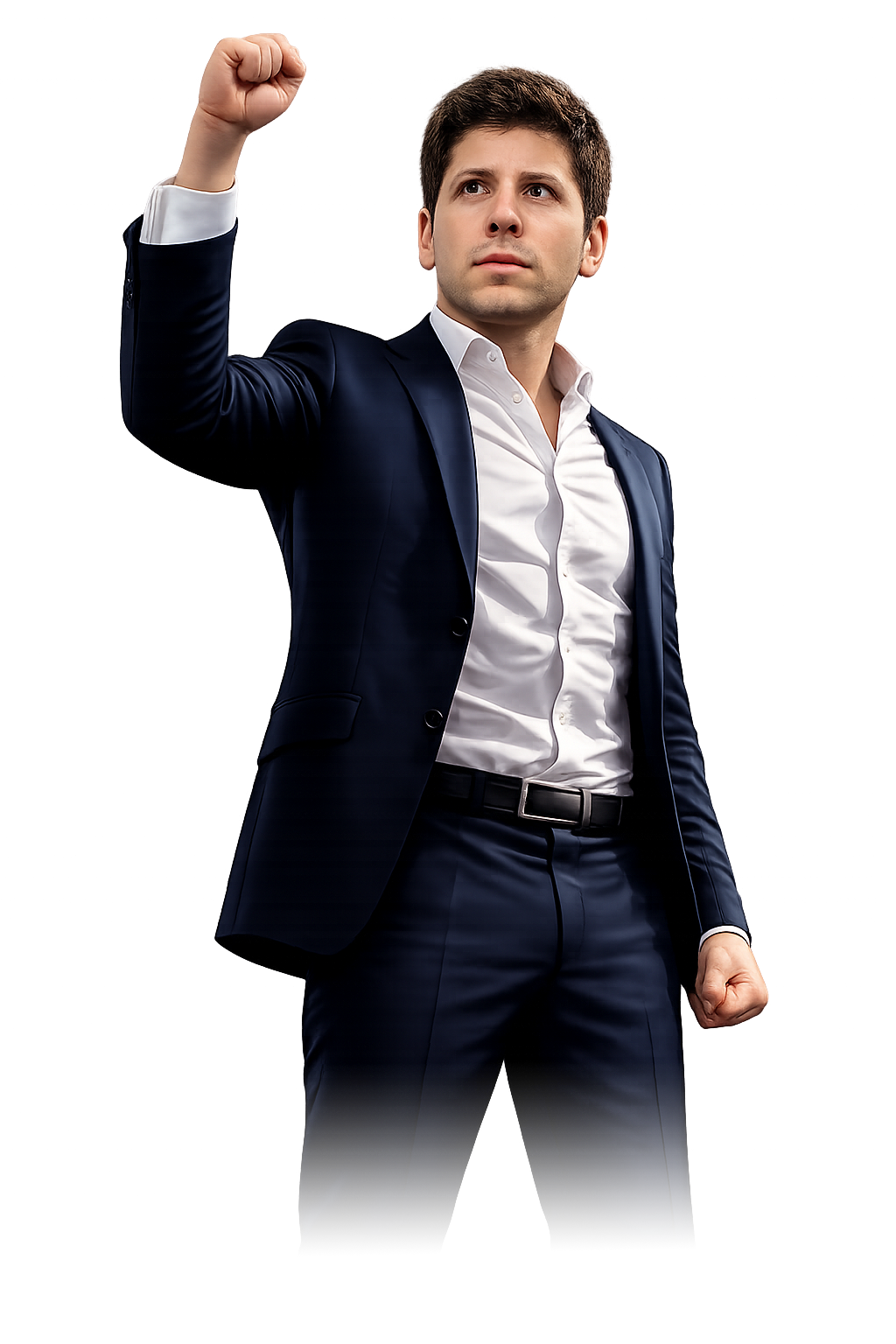 Scam with Fist in Air